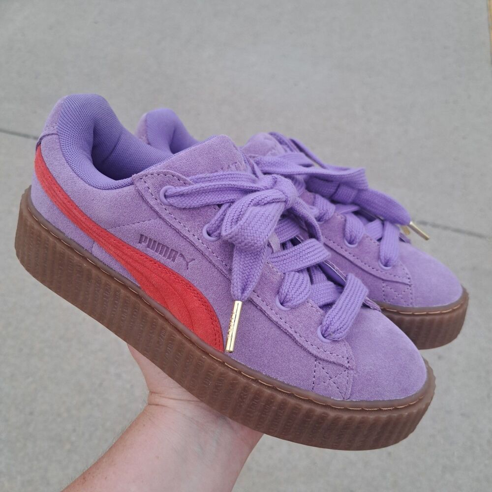 NEW Women’s PUMA x Rihanna FENTY Creeper Phatty Lavende Burnt Red Shoes Size 8